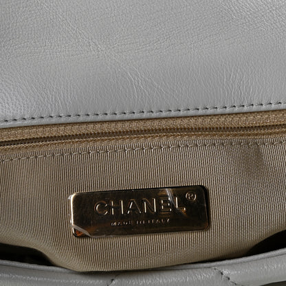 Chanel Goatskin Quilted Medium Chanel 19 Flap White 6 of 9