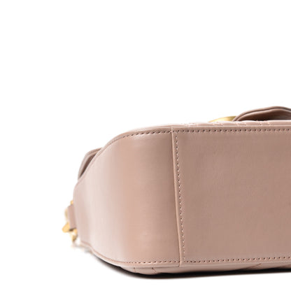 Gucci Calfskin Matelasse Mini GG Marmont Top Handle Shoulder Bag Porcelain Rose 8 of 10
