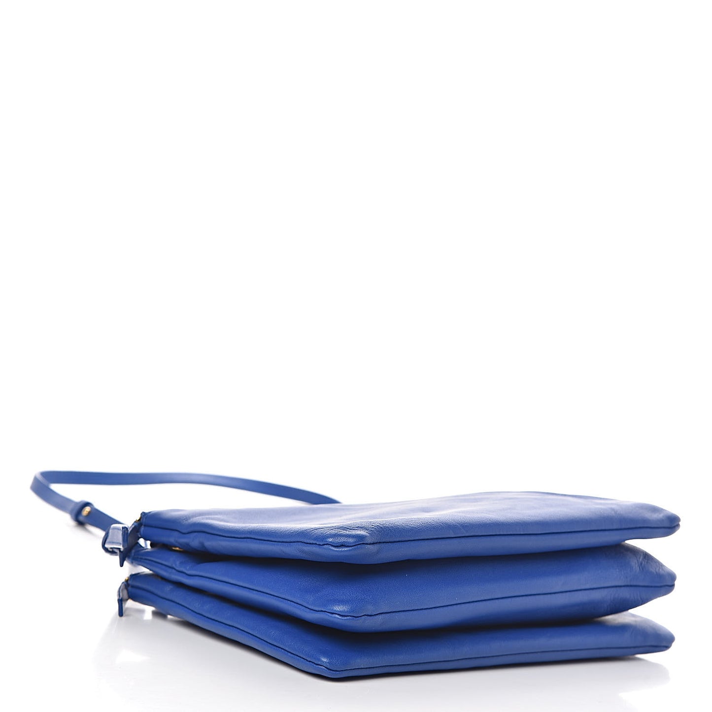 Lambskin Large Trio Crossbody Bag Indigo