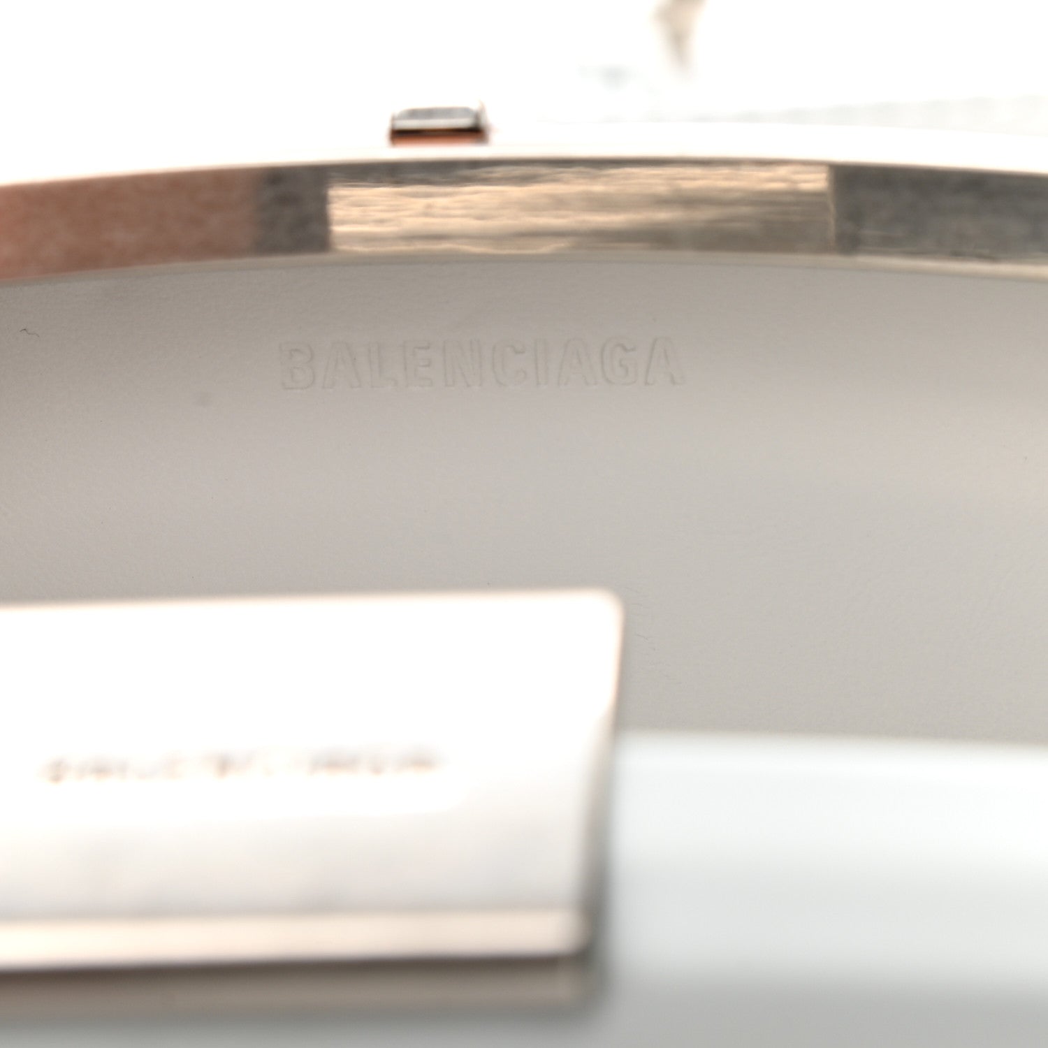 Balenciaga Recycled Plastic Calfskin Embossed Mini Lunch Box Case with Strap White 6 of 10