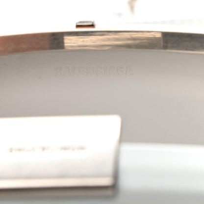 Balenciaga Recycled Plastic Calfskin Embossed Mini Lunch Box Case with Strap White 6 of 10