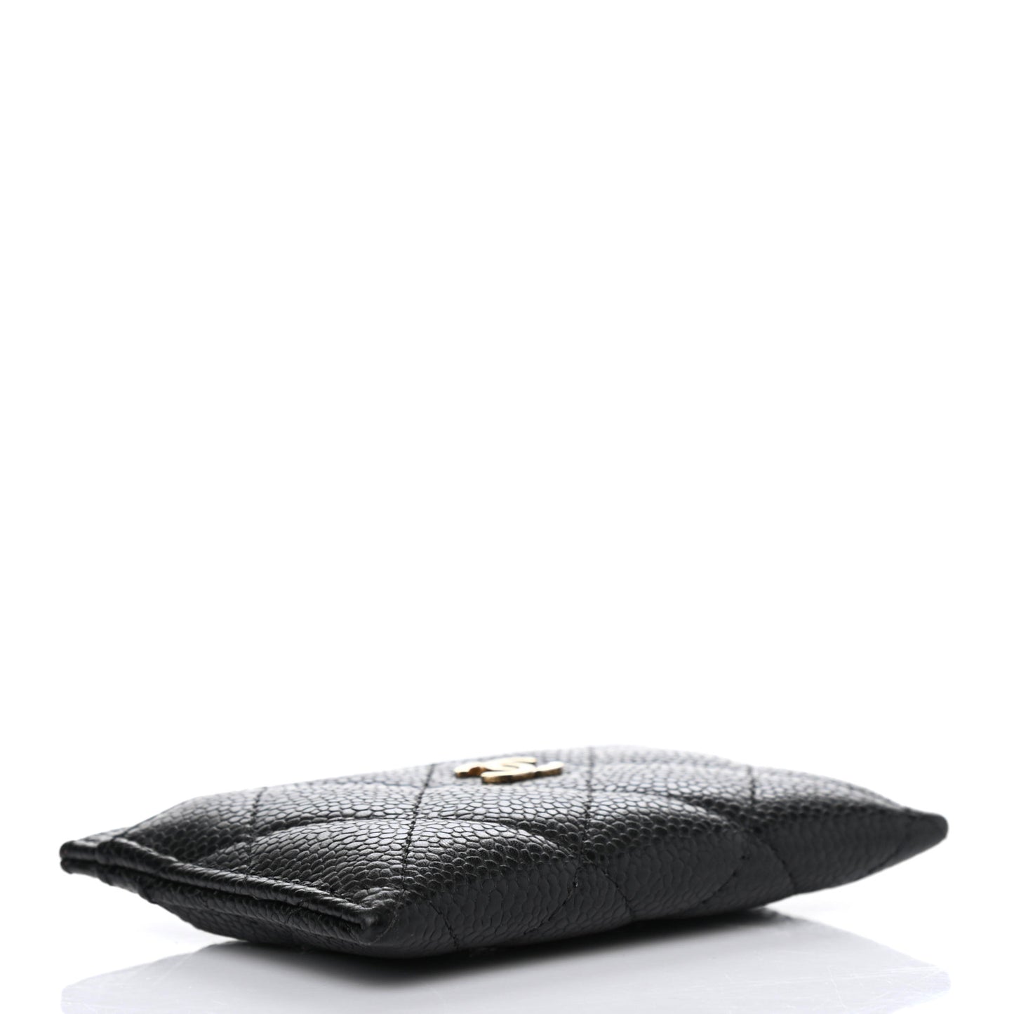 Caviar Quilted Card Holder Black