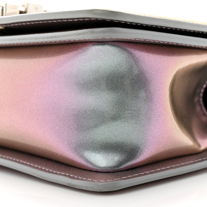 Chanel Iridescent Patent Calfskin PVC Quilted Small Boy Flap Light Purple 10 of 14