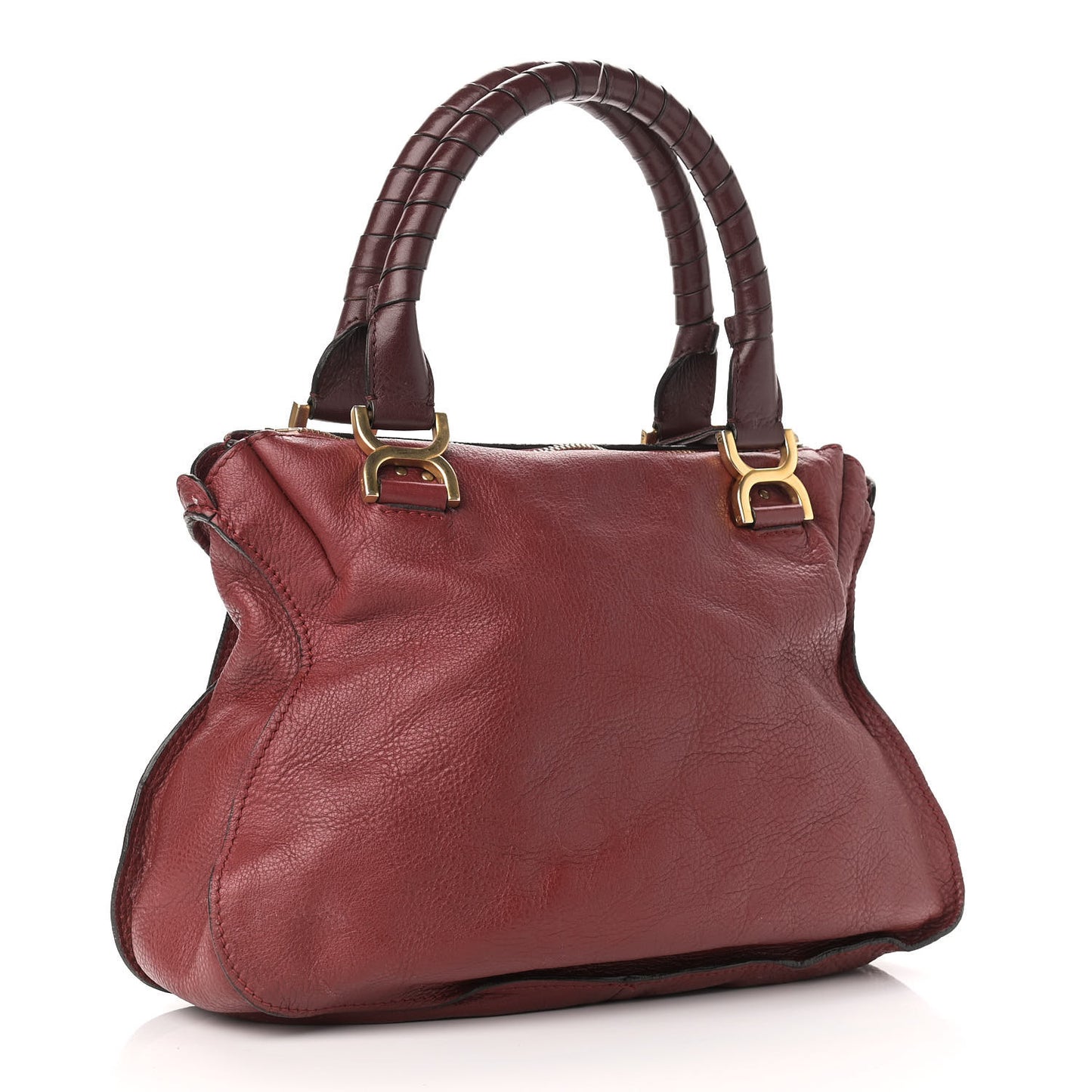 Calfskin Medium Marcie Satchel Garnet
