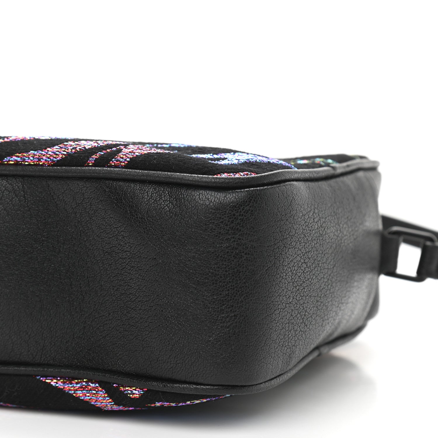 Saint Laurent Canvas Calfskin Metallic Tiger Print Monogram Lou Camera Bag Multicolor 10 of 10