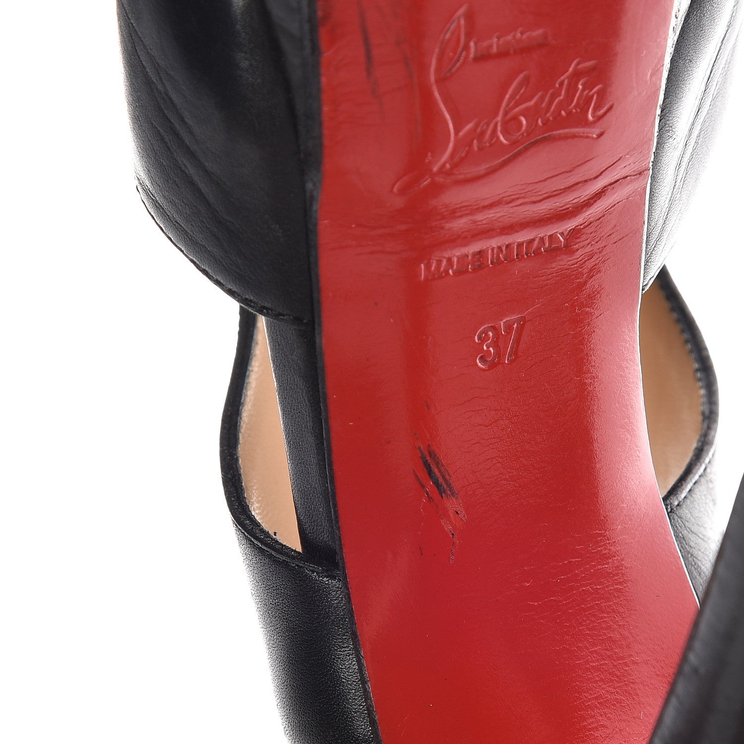 Christian Louboutin Calfskin Pitou 150 Peep Toe Platform Booties 37 Black 20 of 20