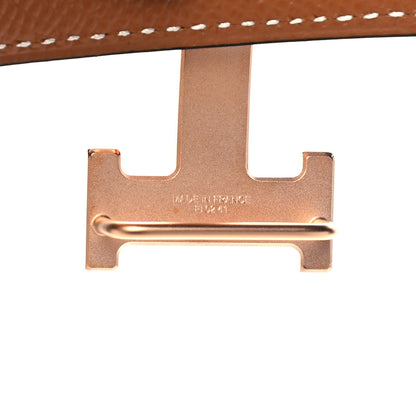 Hermes Swift Epsom 24mm Constance Belt 80 Gold Black 5 of 7
