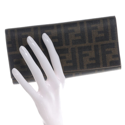 Fendi Zucca Spalmati Continental Wallet Tobacco Cioccolato 2 of 10
