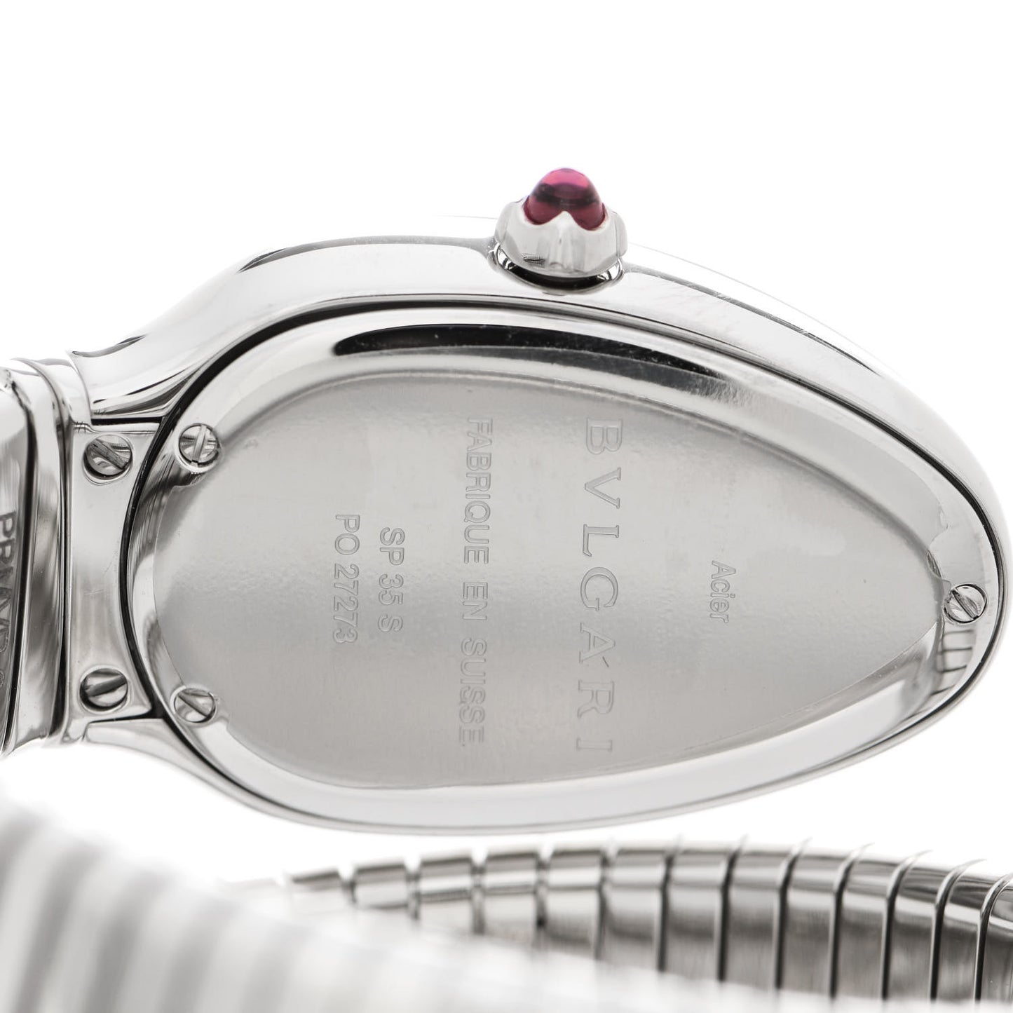 Stainless Steel 35mm Serpenti Tubogas Double Spiral Quartz Watch