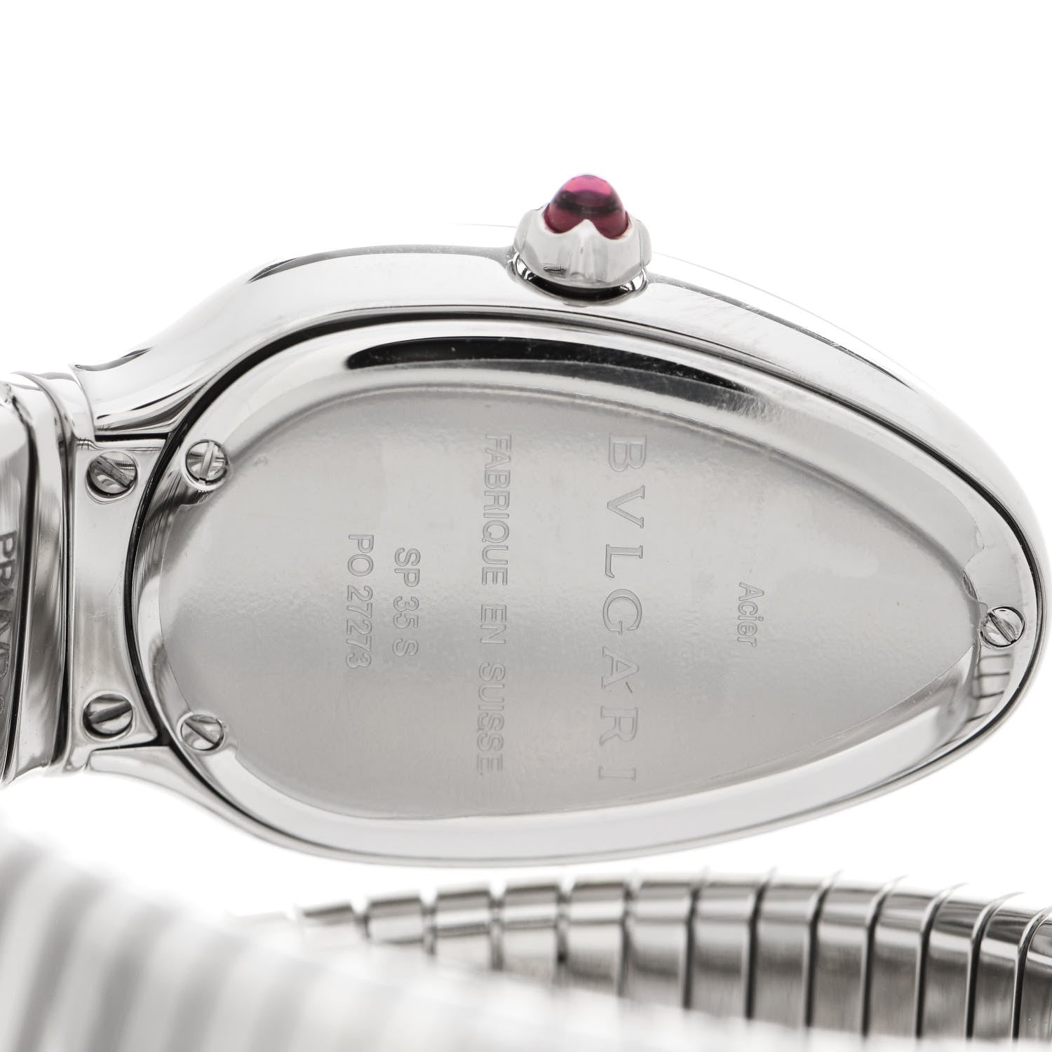 Bulgari Stainless Steel 35mm Serpenti Tubogas Double Spiral Quartz Watch 4 of 5