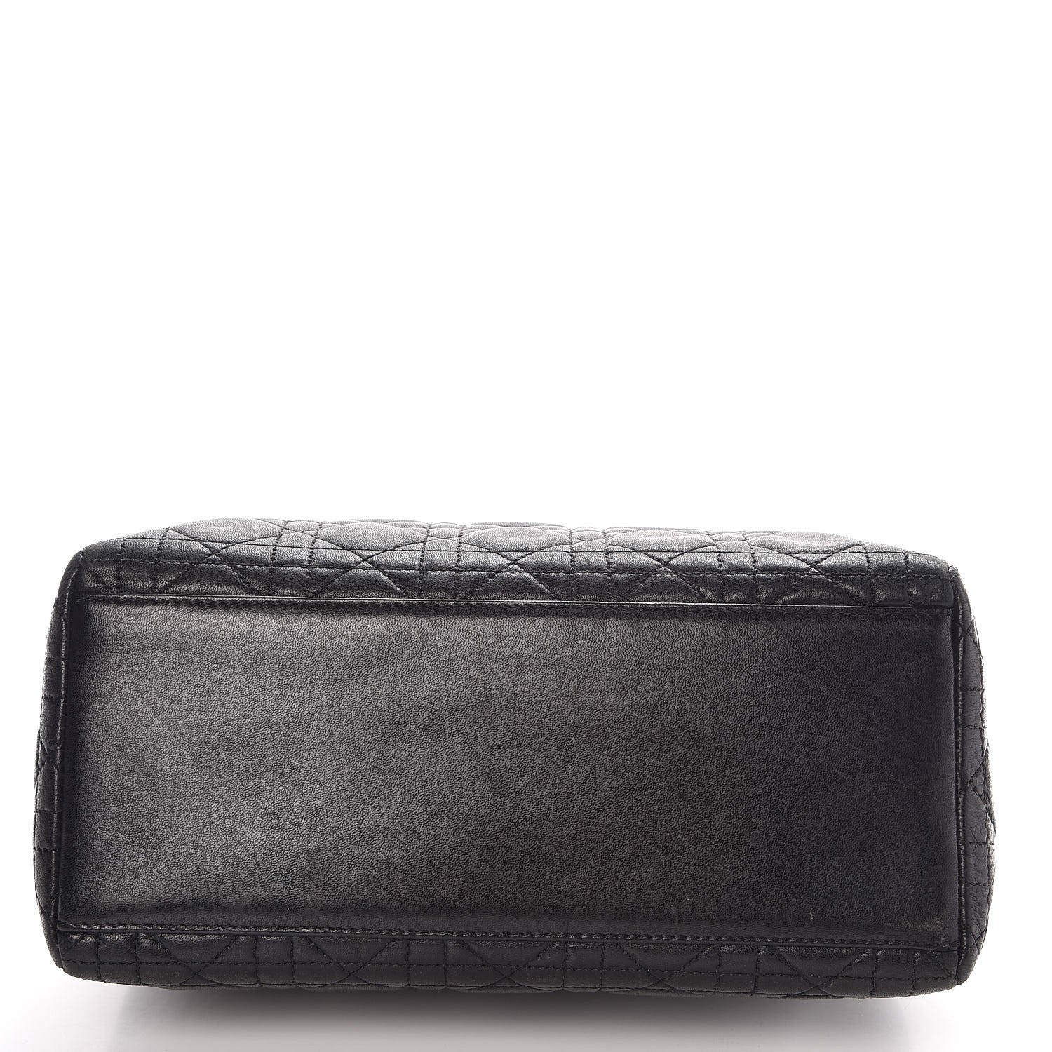 Christian Dior Lambskin Cannage Medium Lady Dior Black 9 of 11