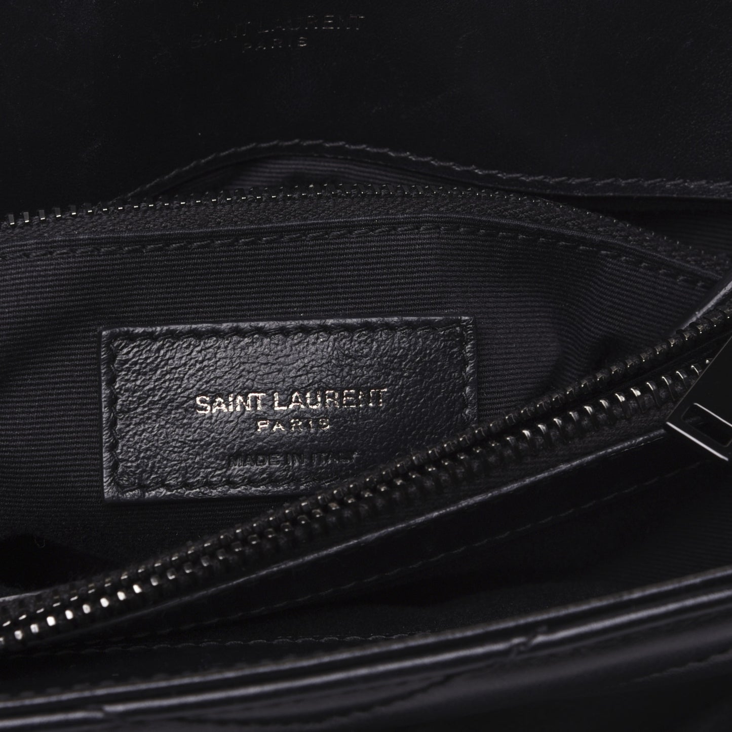 Calfskin Y Quilted Monogram Medium Loulou Chain Satchel Black