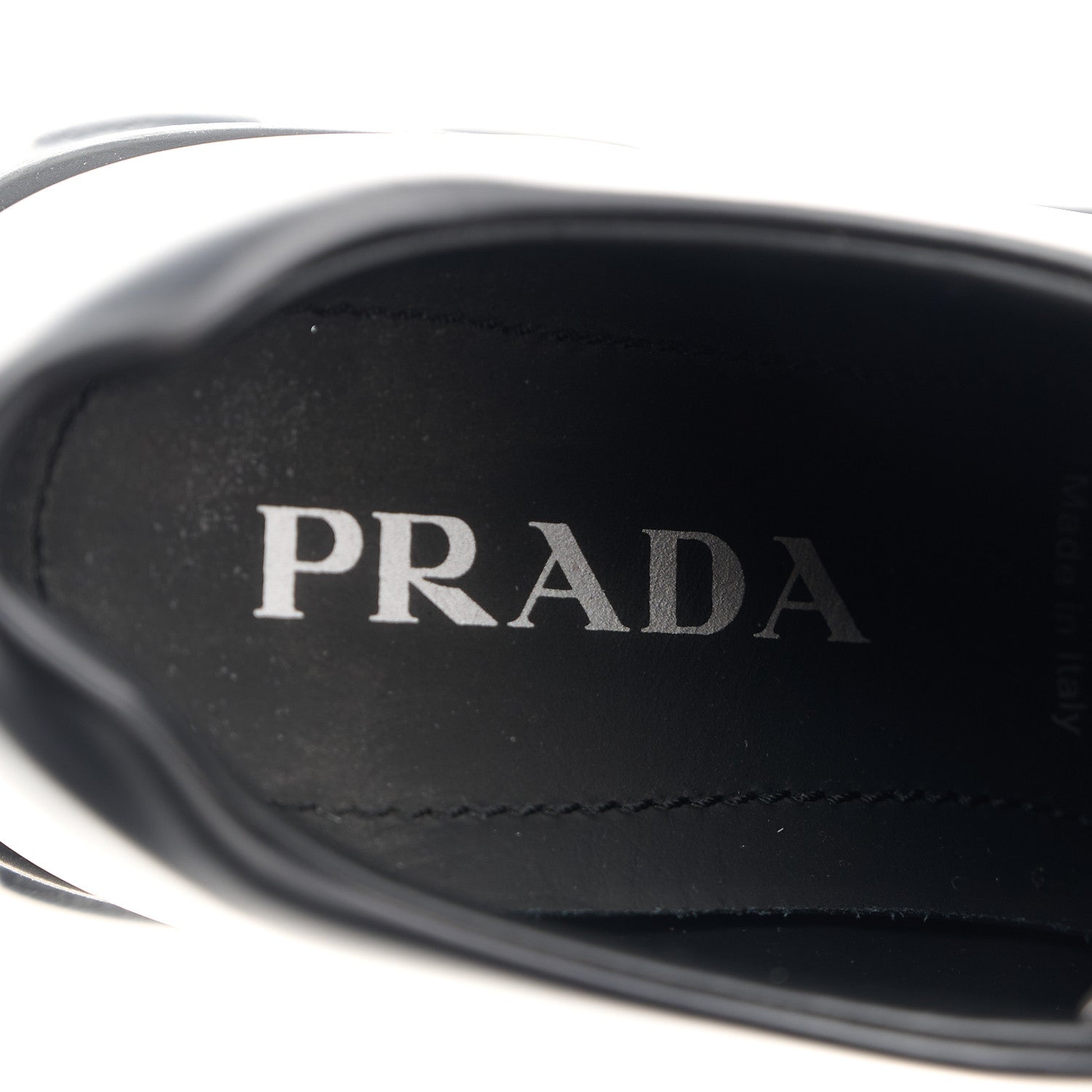 Prada Spazzolato Rois Monolith 55mm Derby Loafers 39 Black 8 of 8