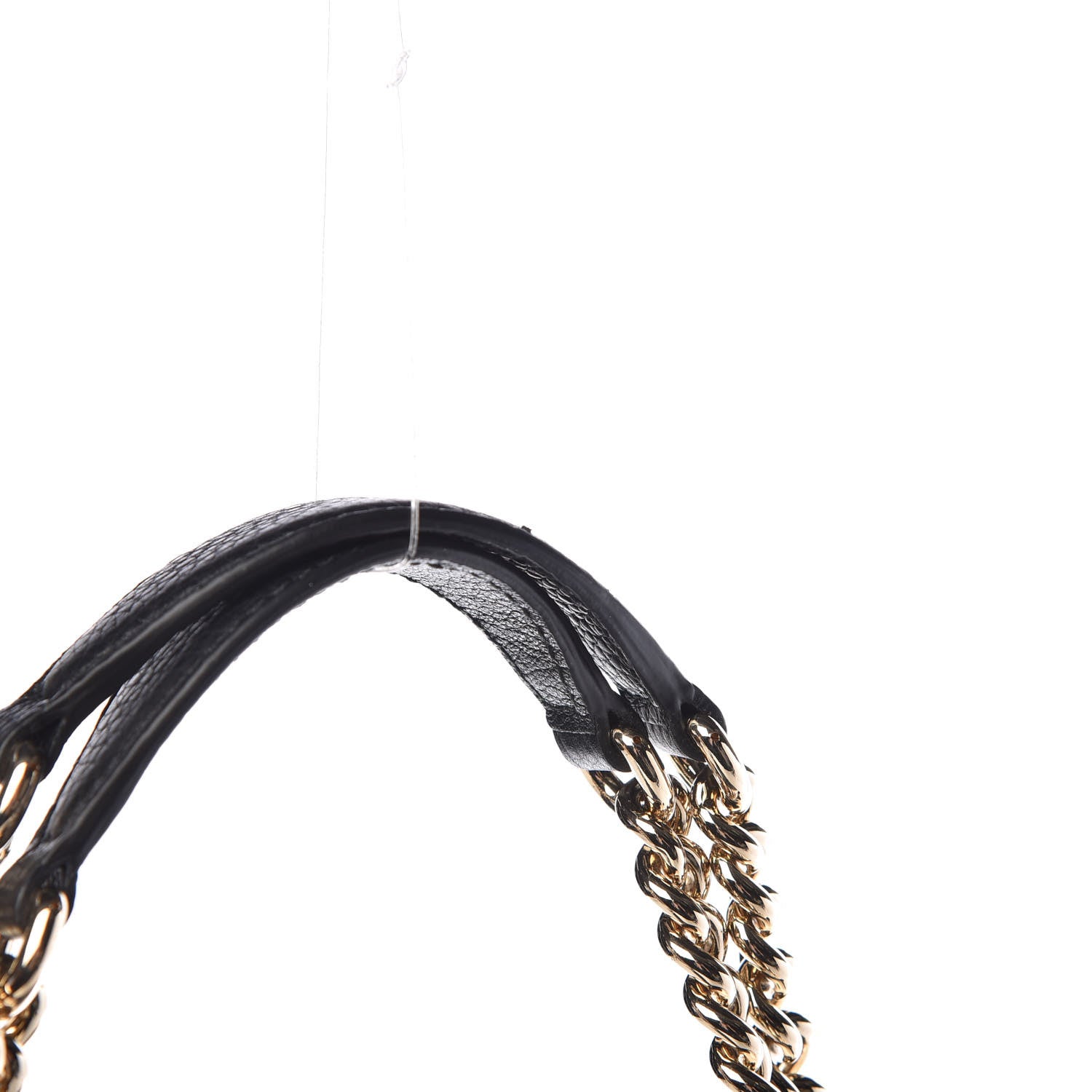 Gucci Pebbled Calfskin Medium Soho Chain Shoulder Bag Black 10 of 10