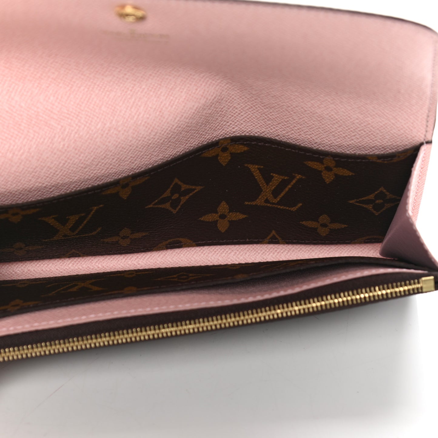 Monogram Emilie Wallet Rose Ballerine