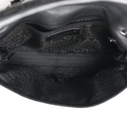 Chanel Glazed Crackled Calfskin Mademoiselle Flap Black 5 of 13