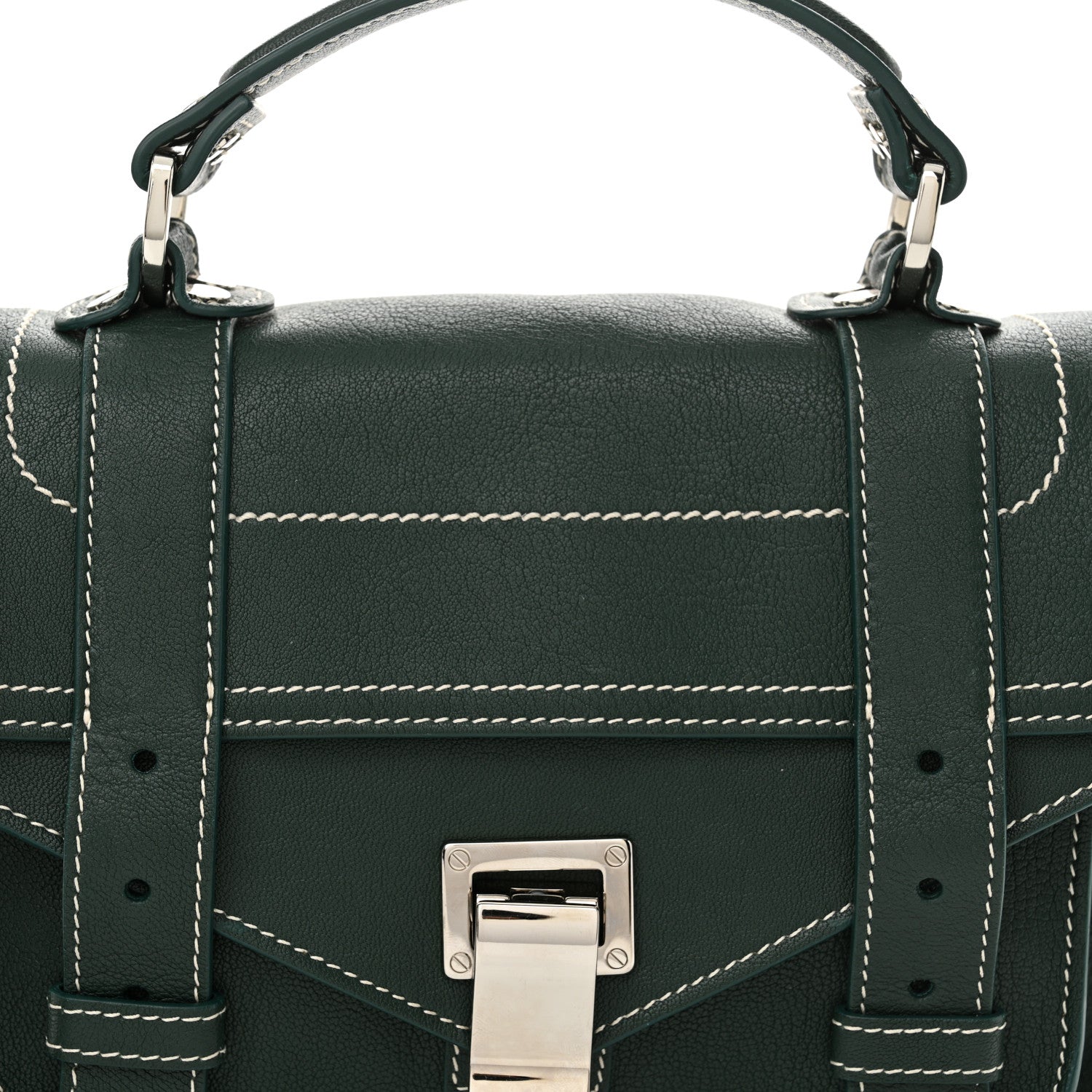 Proenza Schouler Lambskin Tiny PS1 Satchel Dark Green 8 of 11