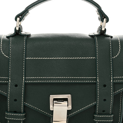 Proenza Schouler Lambskin Tiny PS1 Satchel Dark Green 8 of 11