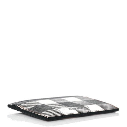 Burberry Gingham Check Calfskin Card Case Black White 4 of 9