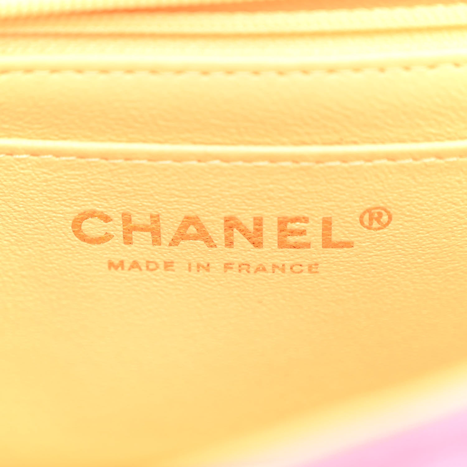 Chanel Lambskin Quilted Mini Rectangular Flap Pink Yellow 6 of 10