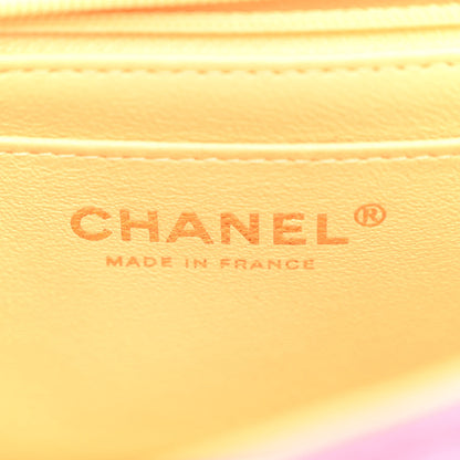 Chanel Lambskin Quilted Mini Rectangular Flap Pink Yellow 6 of 10
