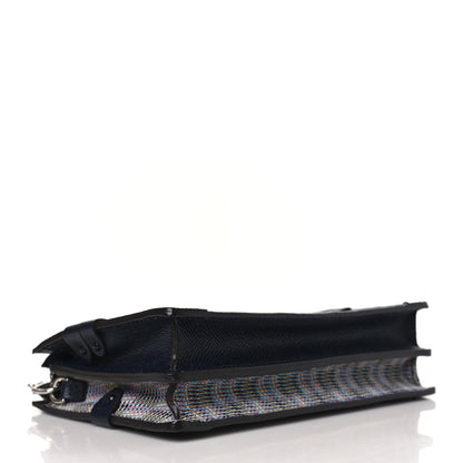 Louis Vuitton Calfskin Monogram LV Pop Trunk Clutch Blue 4 of 8
