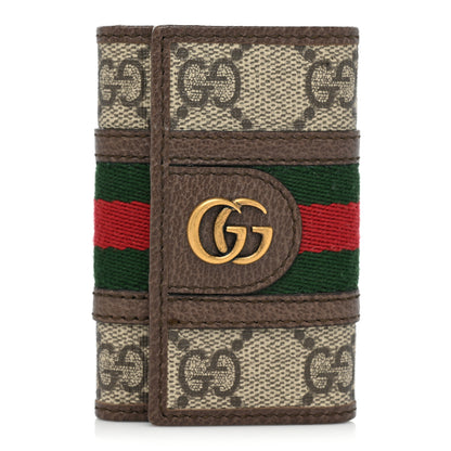 Gucci GG Supreme Monogram Web Ophidia 6 Key Holder Case Beige New Acero 1 of 8