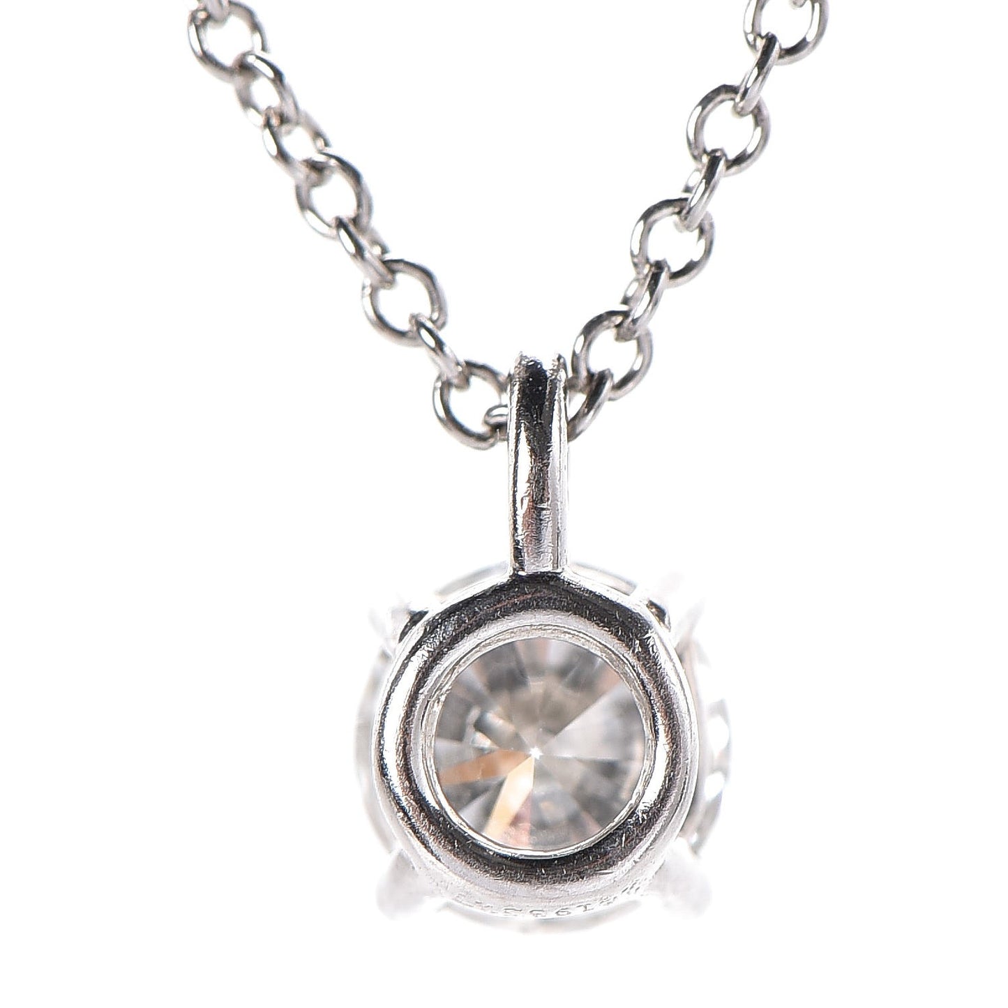 Platinum Diamond .48ct Solitaire Pendant Necklace