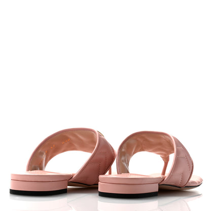 Gucci Nappa Charlotte Double G Marmont Thong Sandals 37 Perfect Pink 4 of 9