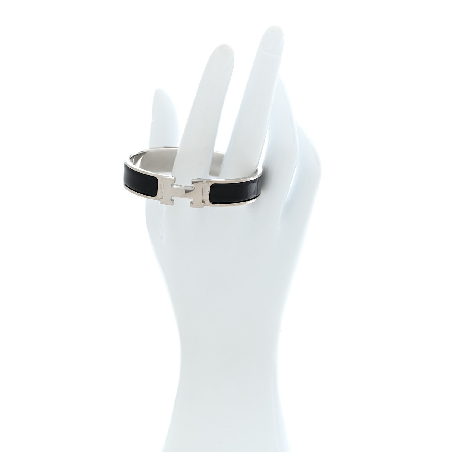 Hermes Enamel Narrow Clic Clac H Bracelet PM Black 2 of 4