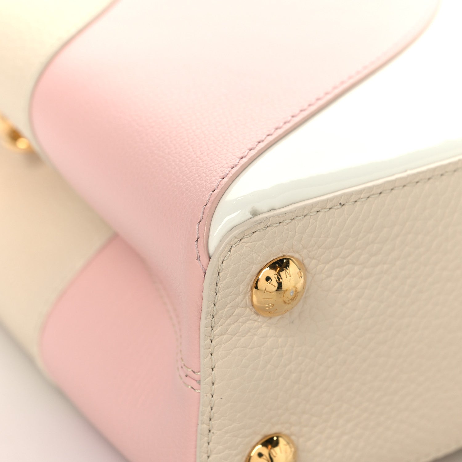 Louis Vuitton Taurillon Gelato Capucines BB Tonal Vanilla Beige 10 of 12