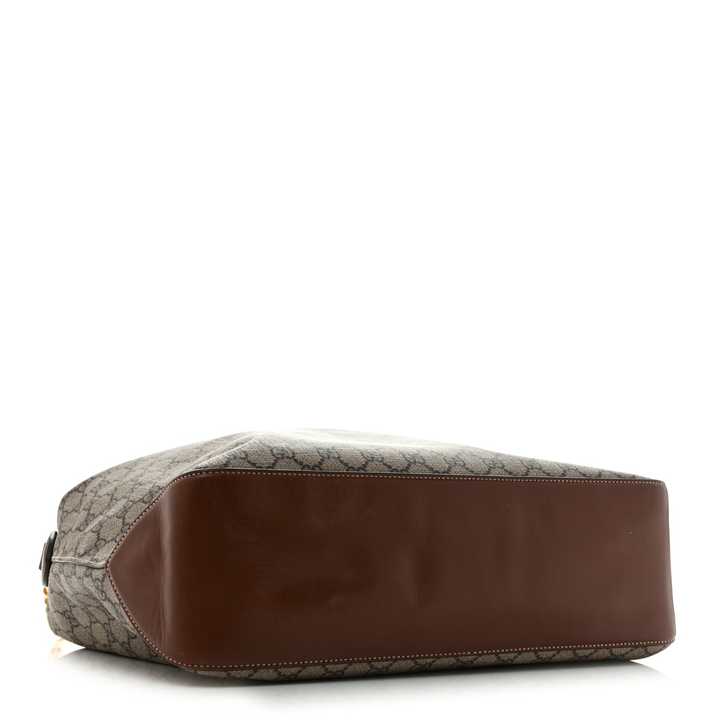 GG Supreme Monogram Large Linea A Hobo Light Brown