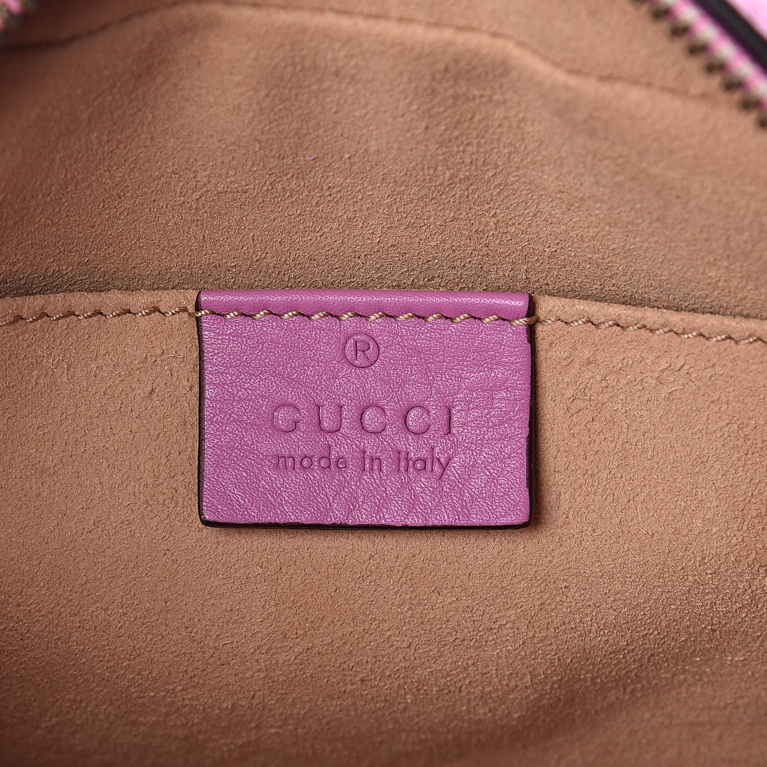 Gucci Calfskin Matelasse Small GG Marmont Chain Shoulder Bag Candy Mousse 6 of 9
