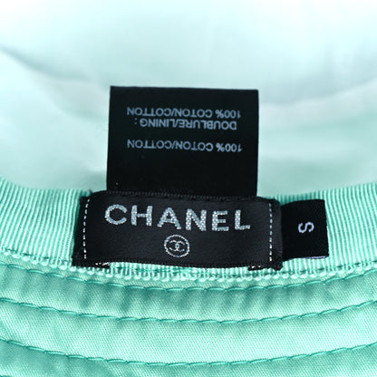 Chanel Cotton CC Cloche Bucket Hat S Turquoise Fuchsia 7 of 7