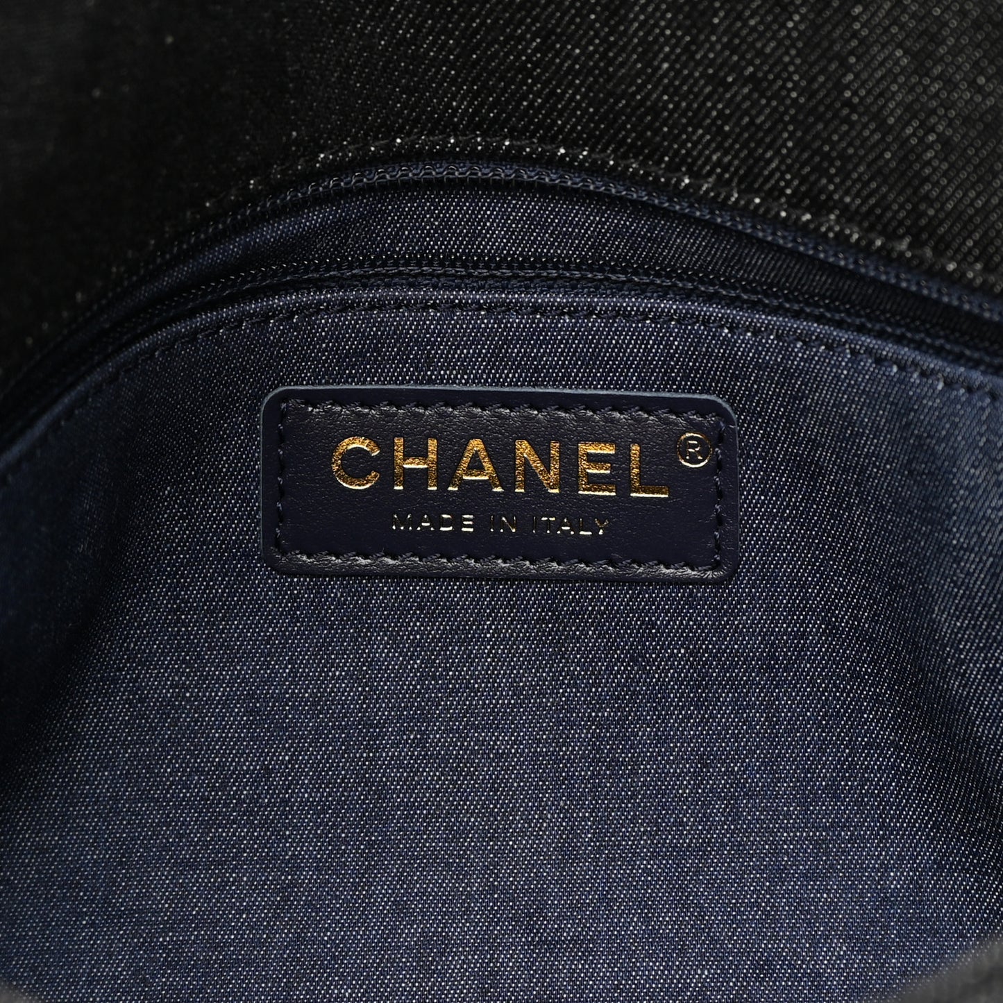 Denim Quilted Medium Funky Town Flap Black