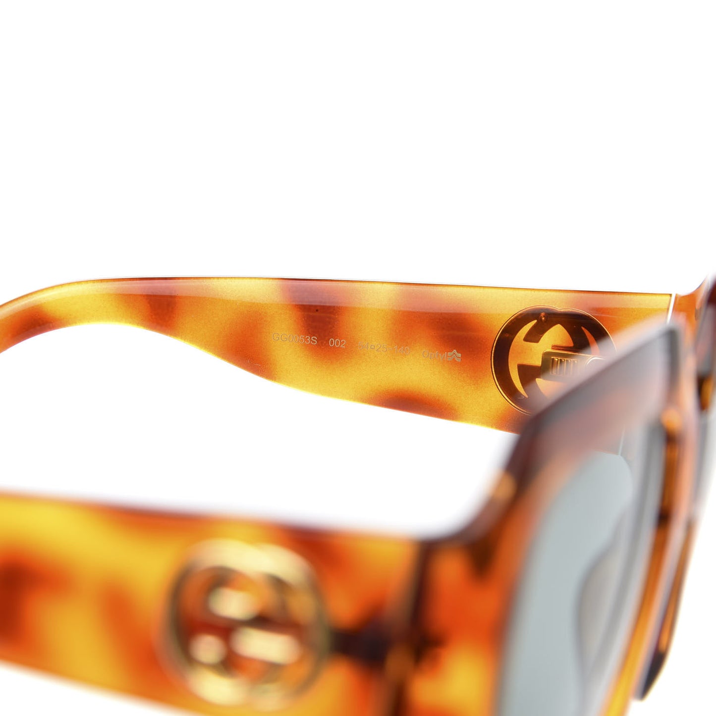 Acetate Square Frame Sunglasses GG0053S Havana