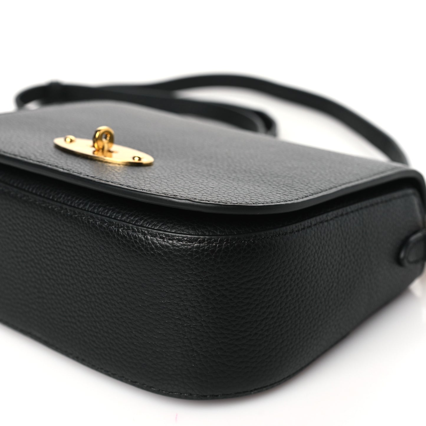 Small Classic Grain Calfskin Small Darley Satchel Black
