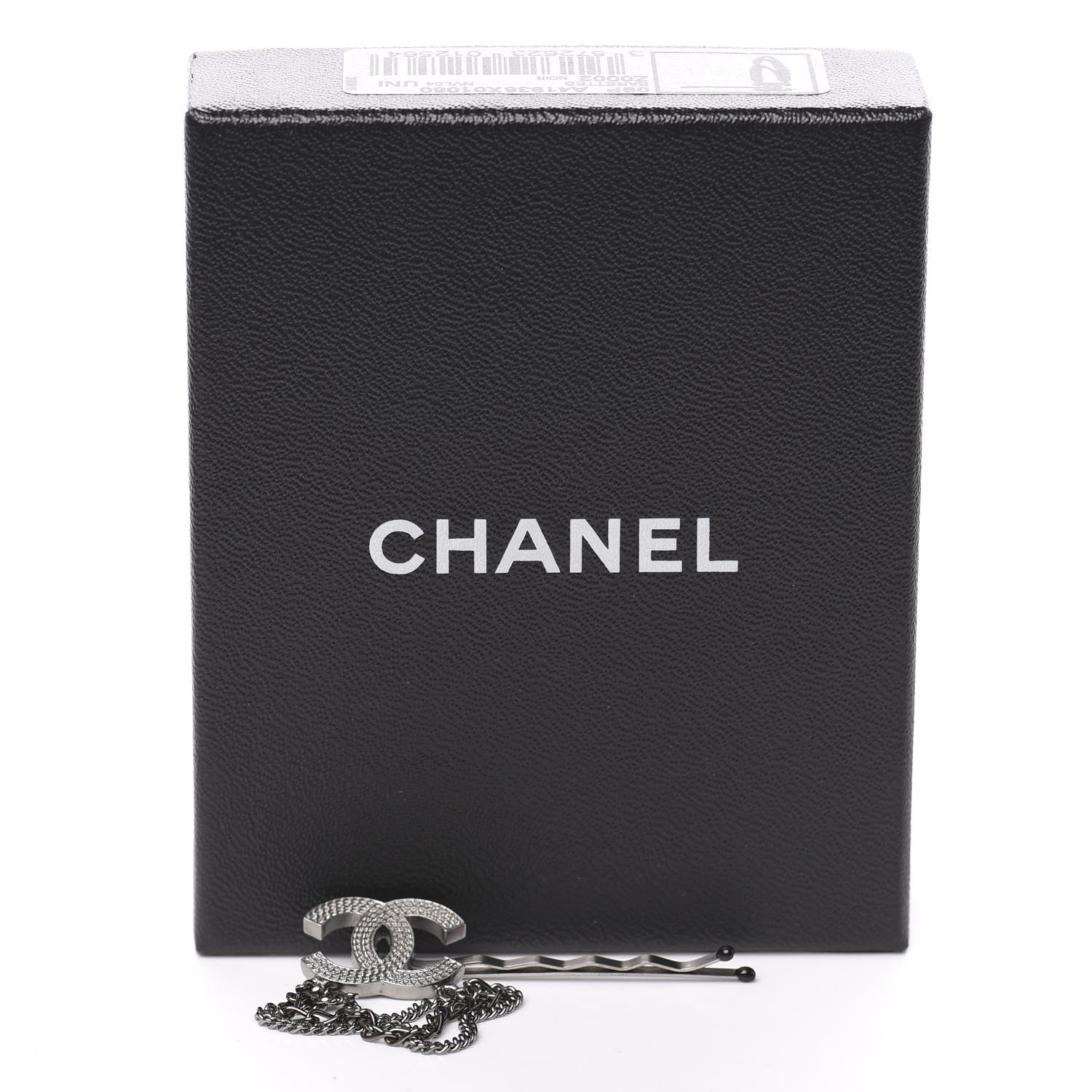 Chanel CC Triple Chain Hair Clip Silver 4 of 4