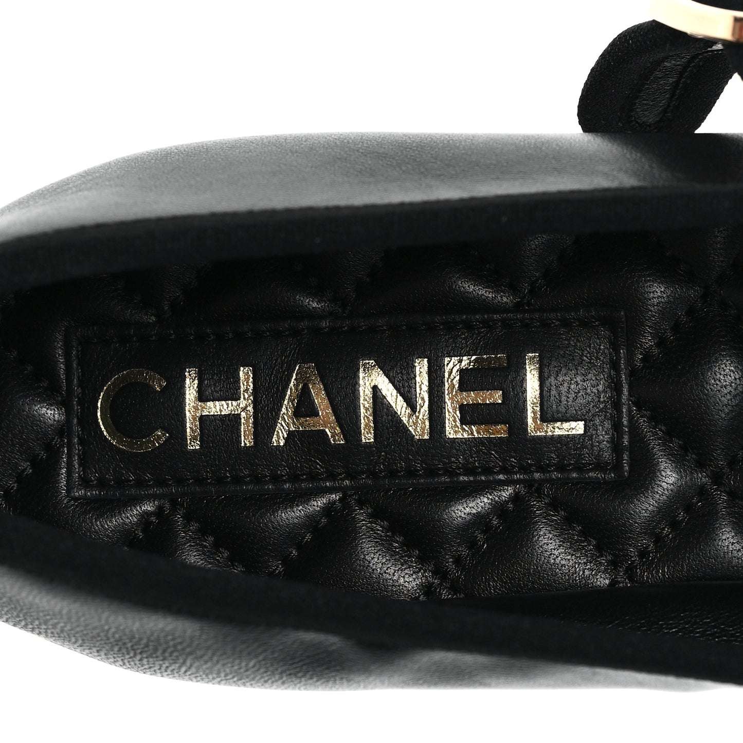 Lambskin Mary Jane Flats 37.5 Black