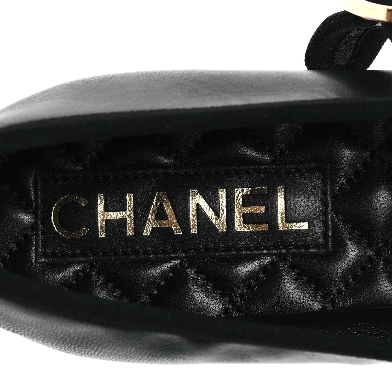 Chanel Lambskin Mary Jane Flats 37.5 Black 8 of 10