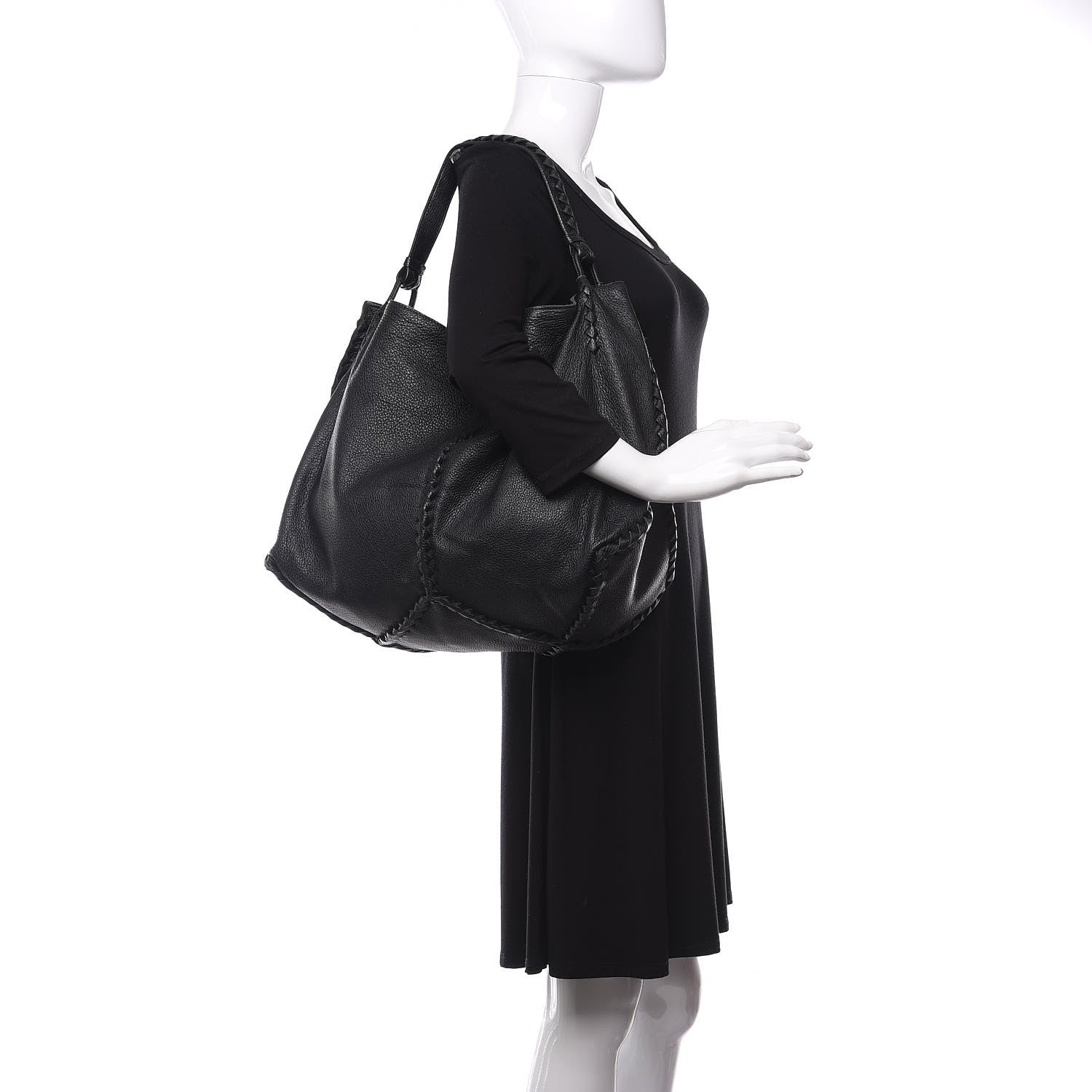 Bottega Veneta Cervo Deerskin Hobo Black 2 of 8