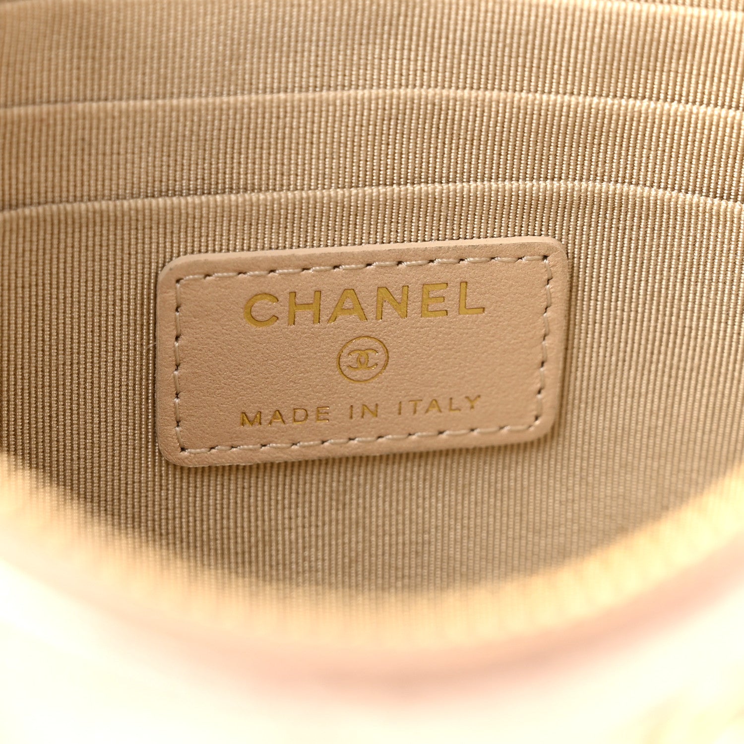 Chanel Metallic Lambskin Quilted Cosmetic Case Gold 6 of 8