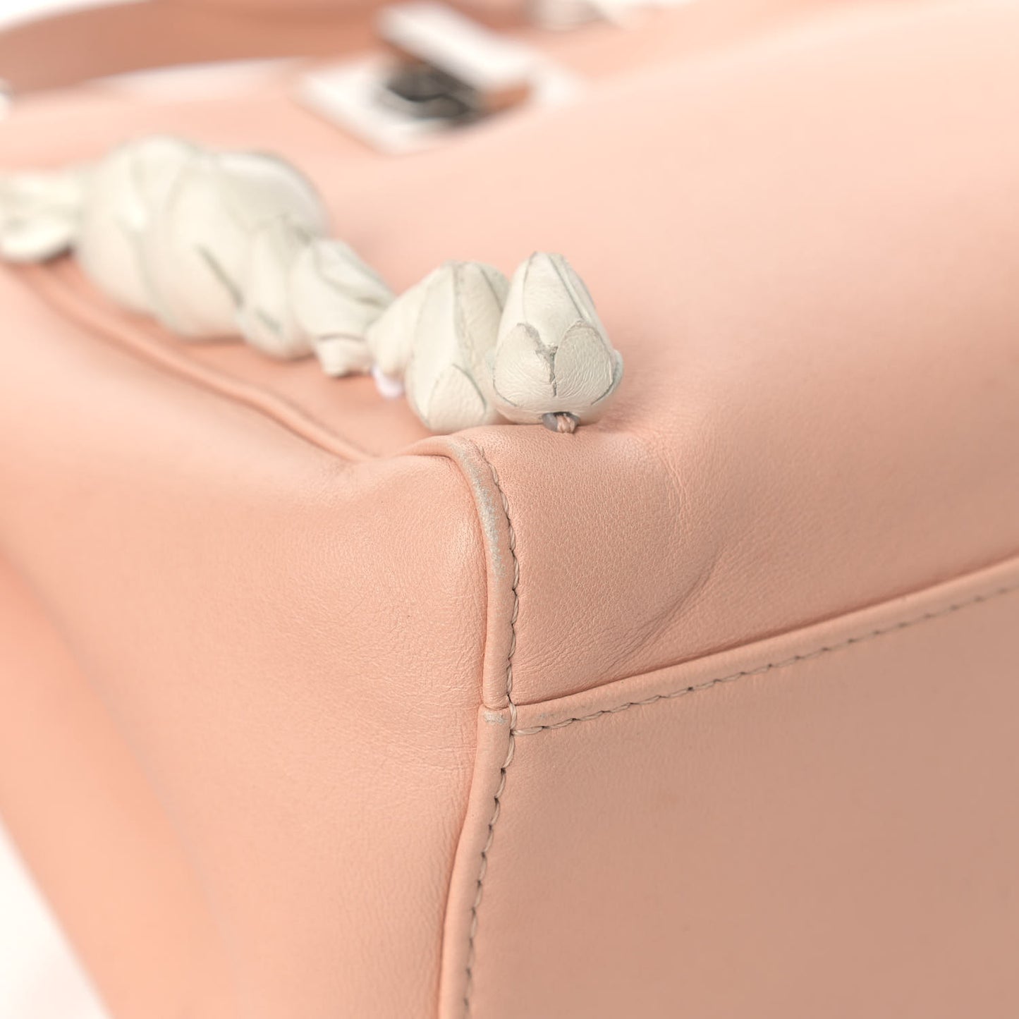 Nappa Rosebud Mini Peekaboo Iconic Satchel Baby Pink