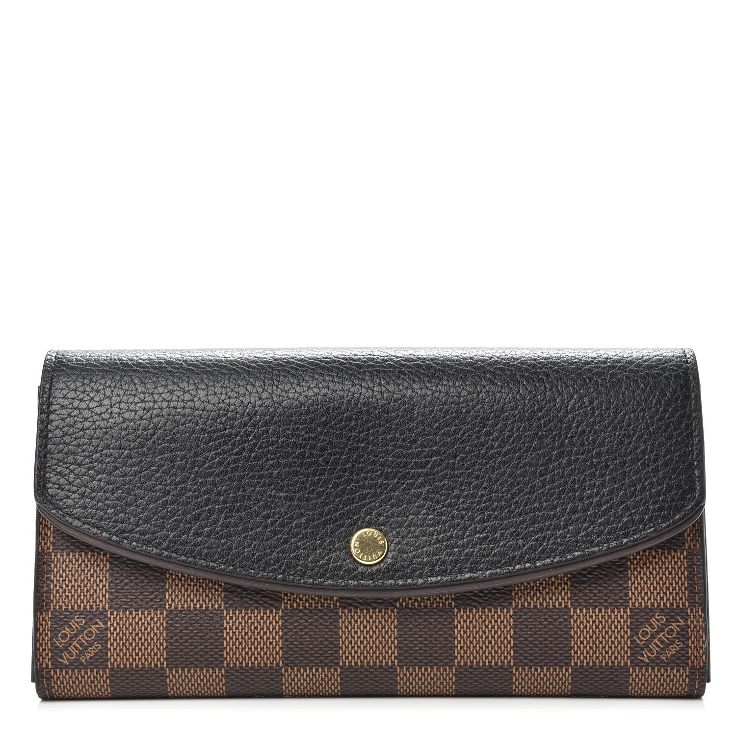 Louis Vuitton Damier Ebene Normandy Wallet Black 1 of 7