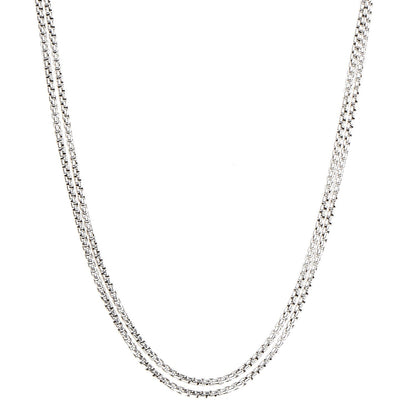 David Yurman Sterling Silver 14K Yellow Gold 3.6mm Medium Box Chain Necklace 72" 1 of 6