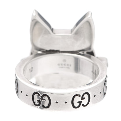 Gucci Sterling Silver Enamel Bosco Ring 52 6 3 of 6