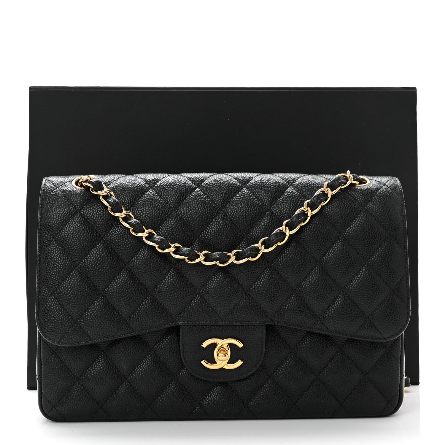 Chanel Caviar Quilted Jumbo Double Flap Black 11 of 11