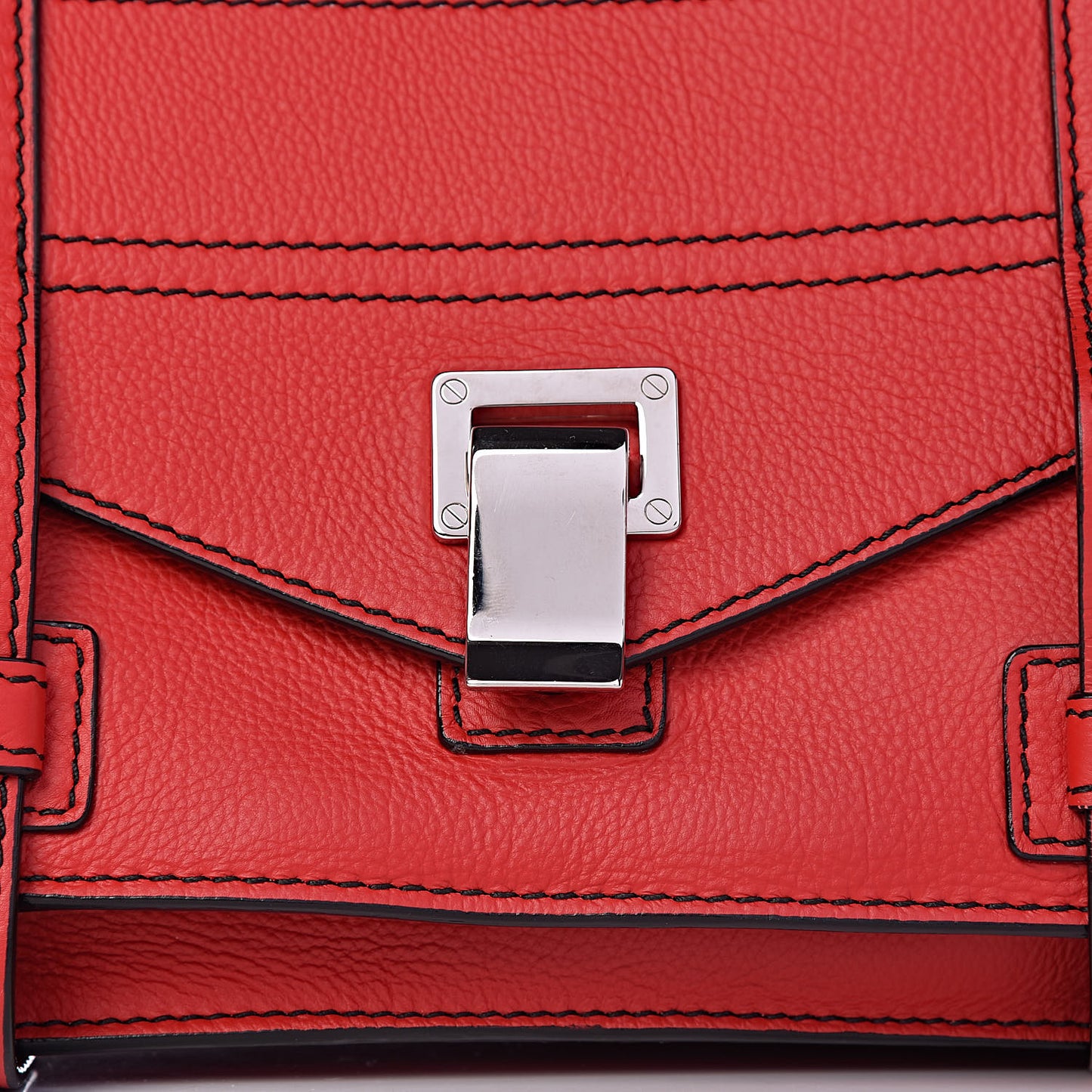 Grained Calfskin Medium PS1 Plus Satchel Cardinal