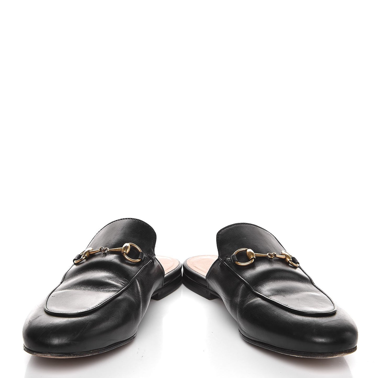 Calfskin Womens Princetown Slippers 38.5 Black
