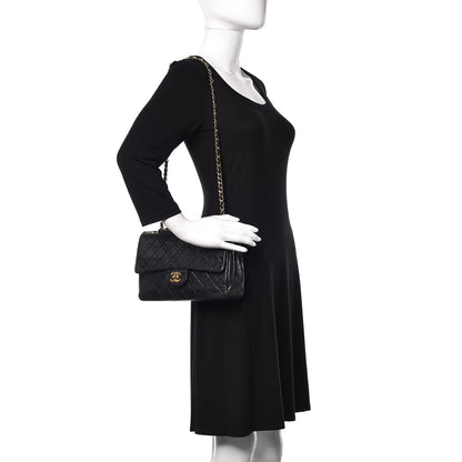 Chanel Lambskin Quilted Medium Double Flap Black 2 of 14